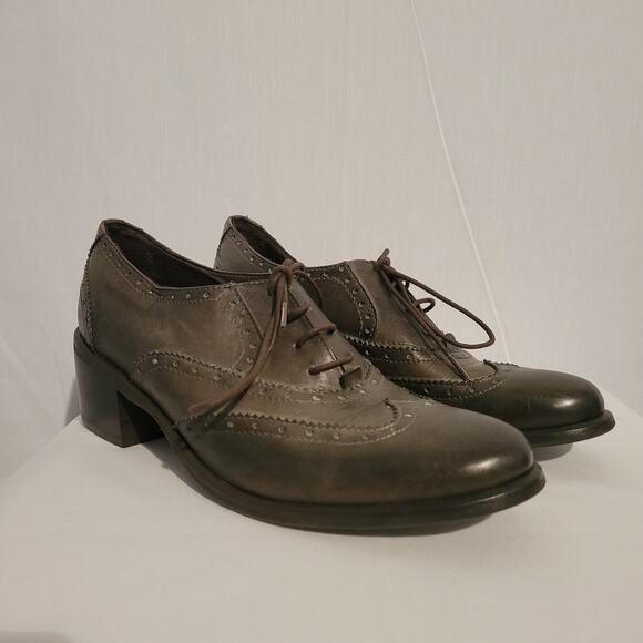 Vera Gomma Diva Shoes Firenze heeled brogues made in Italy size 39, 60s, classic - Picture 1 of 11
